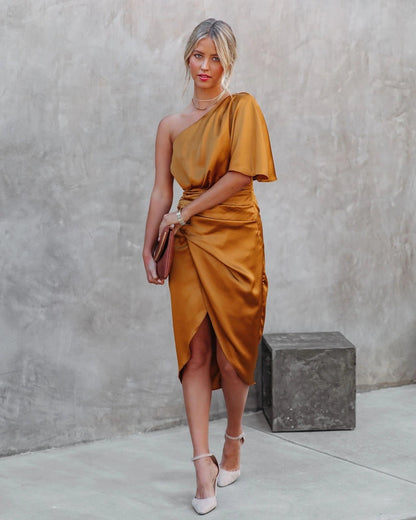 Sexy Asymmetrisches Abendkleid Damen Rockkleid Kurz