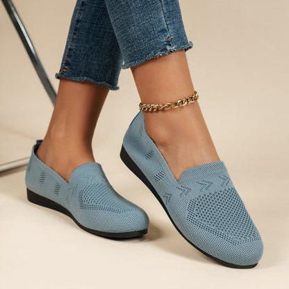 Blaue Sportschuhe Atmungsaktiv Netz Laufschuhe