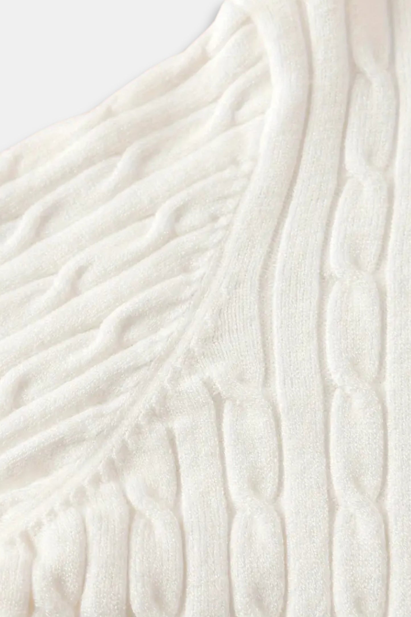 Strickpullover Zopfmuster mit Reißverschluss Damengröße