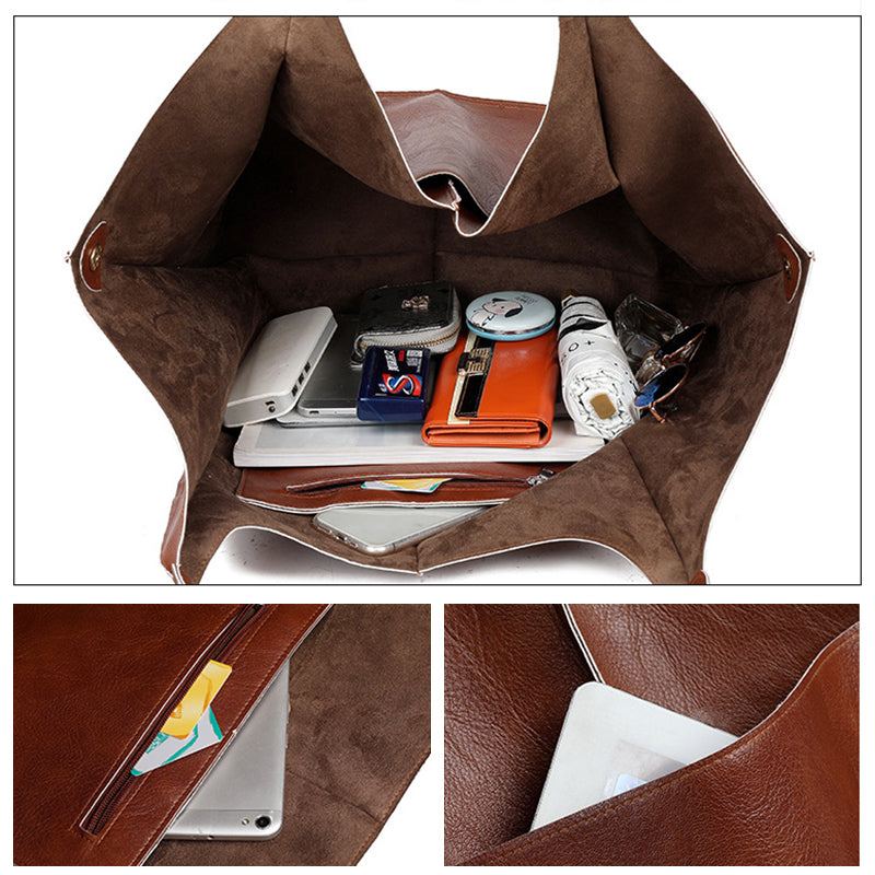 Große Leder-Handtaschen Damen Reise Tasche