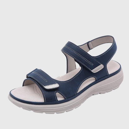 Damen Sandalen Offene Spitze Klettverschluss Sommer - BerlinGlamour