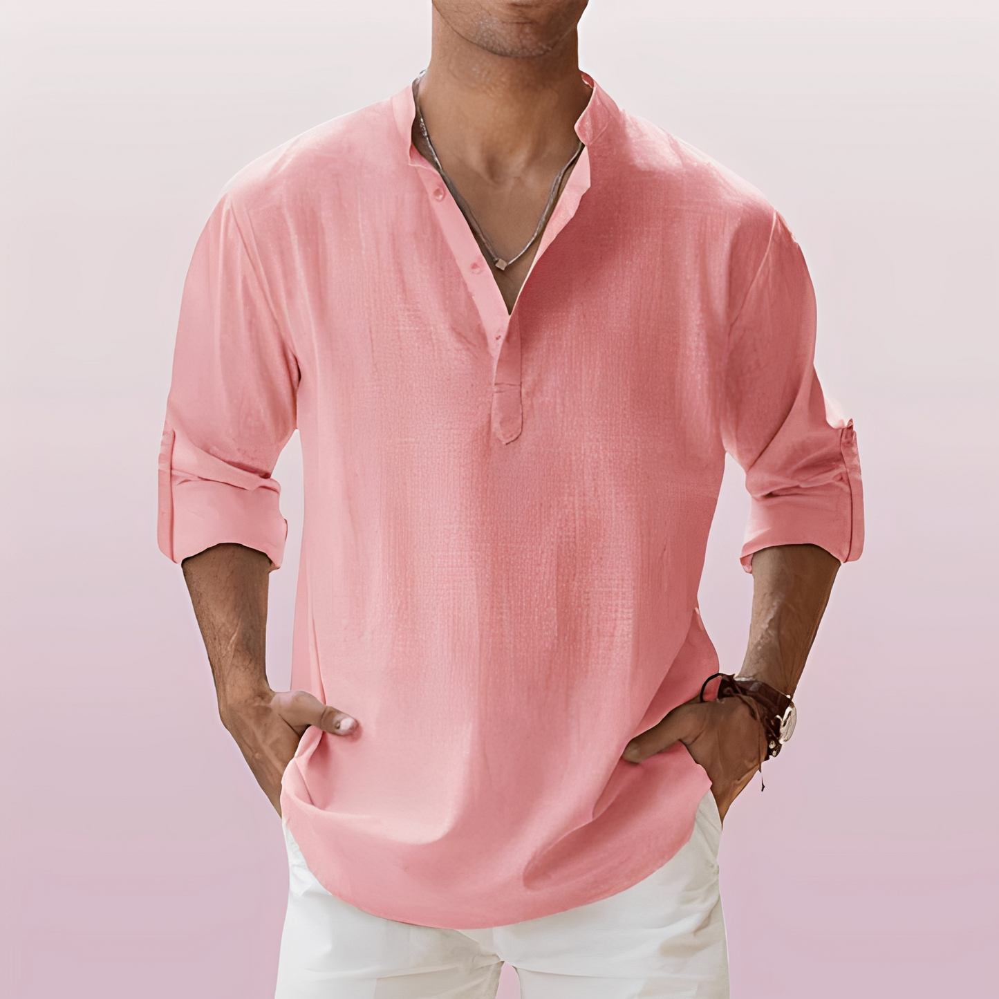 Herren Sommerhemd Slim Fit Modern
