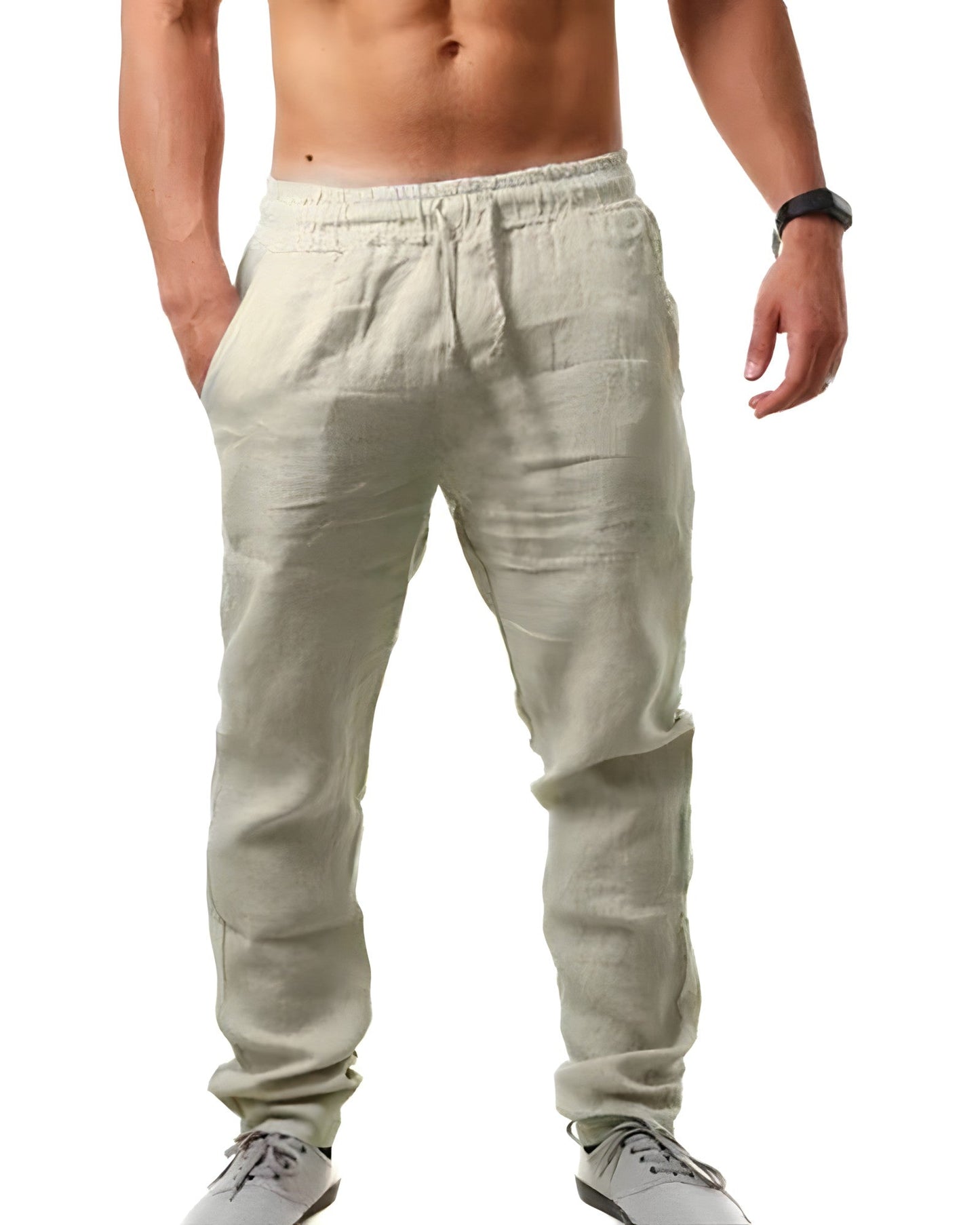 Leinenhose Damen Bequem Lässig Sommer
