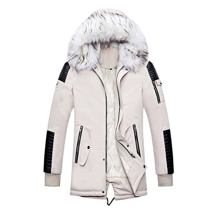 Herren Winterjacke Warm Isoliert mit abnehmbarem Fellkragen