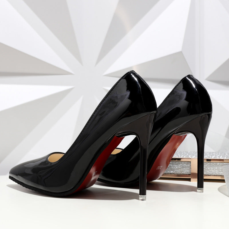 Damen Pumps Hochglanz Schmal Elegant Komfort
