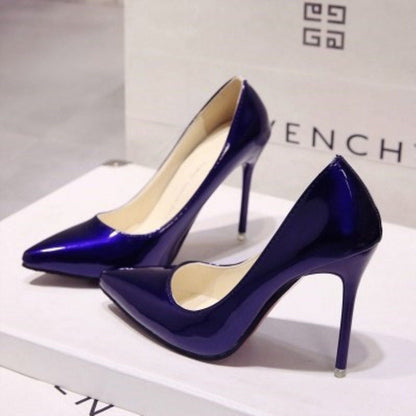 Damen Pumps Hochglanz Schmal Elegant Komfort