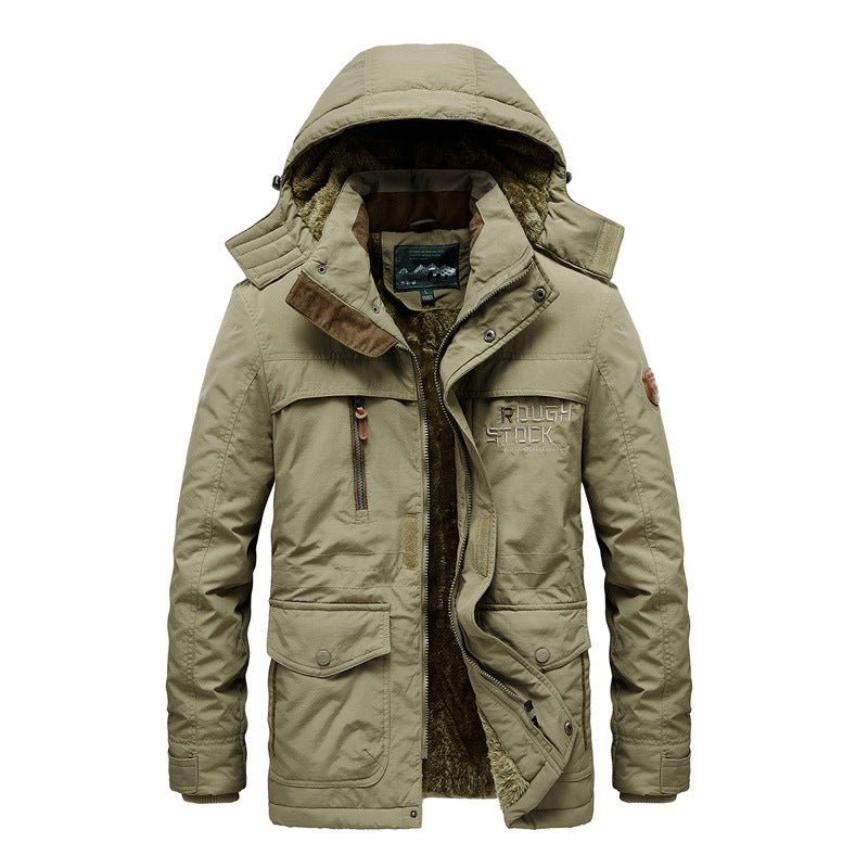 Warme Winterjacke Isoliert Kapuze Innenfutter