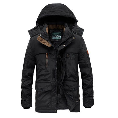 Warme Winterjacke Isoliert Kapuze Innenfutter