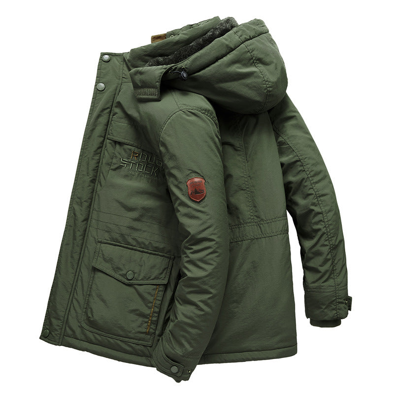 Warme Winterjacke Isoliert Kapuze Innenfutter