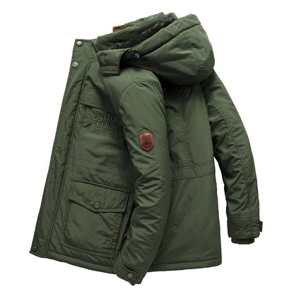 Warme Winterjacke Isoliert Kapuze Innenfutter