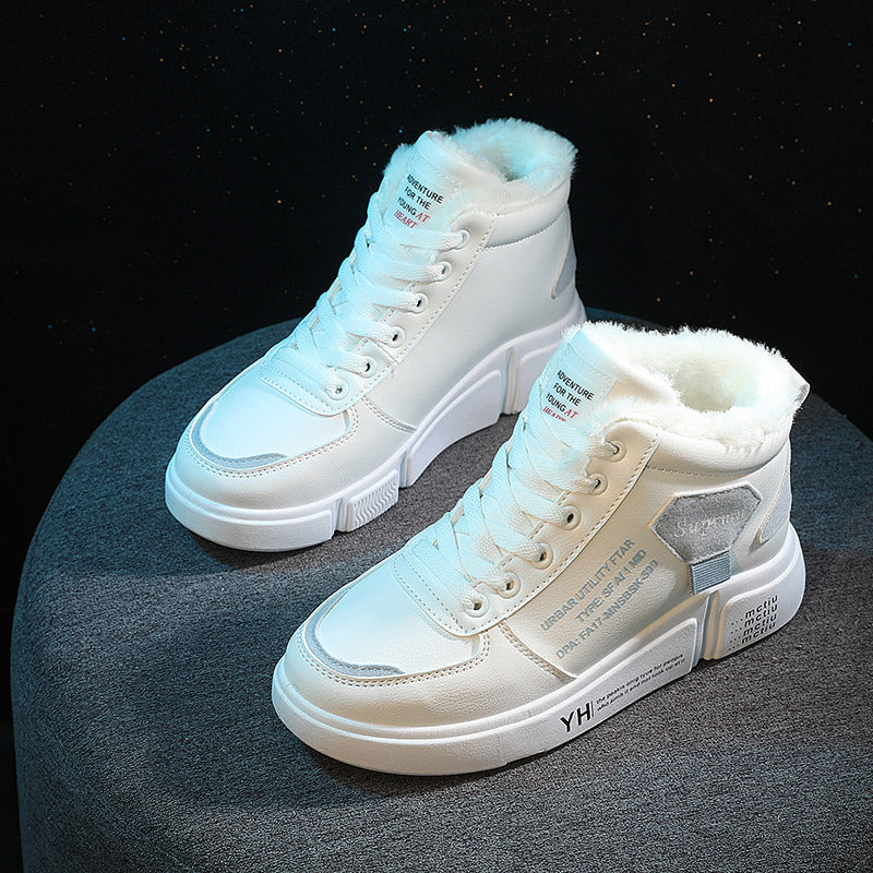 Damen Sneaker Hoch Hoher Schaft Kuschelig Trendig