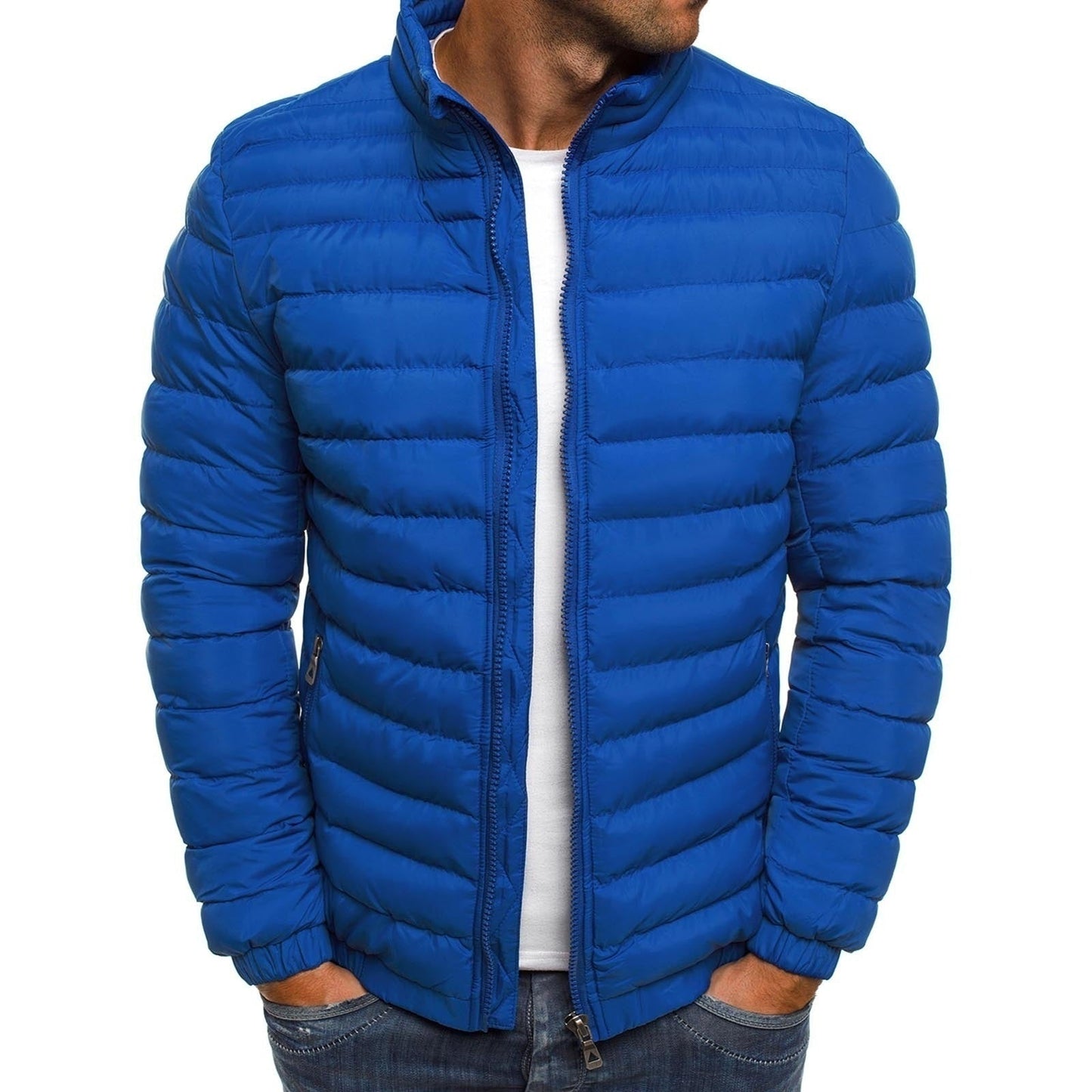 Herren Steppjacke Leicht Gesteppt Warm