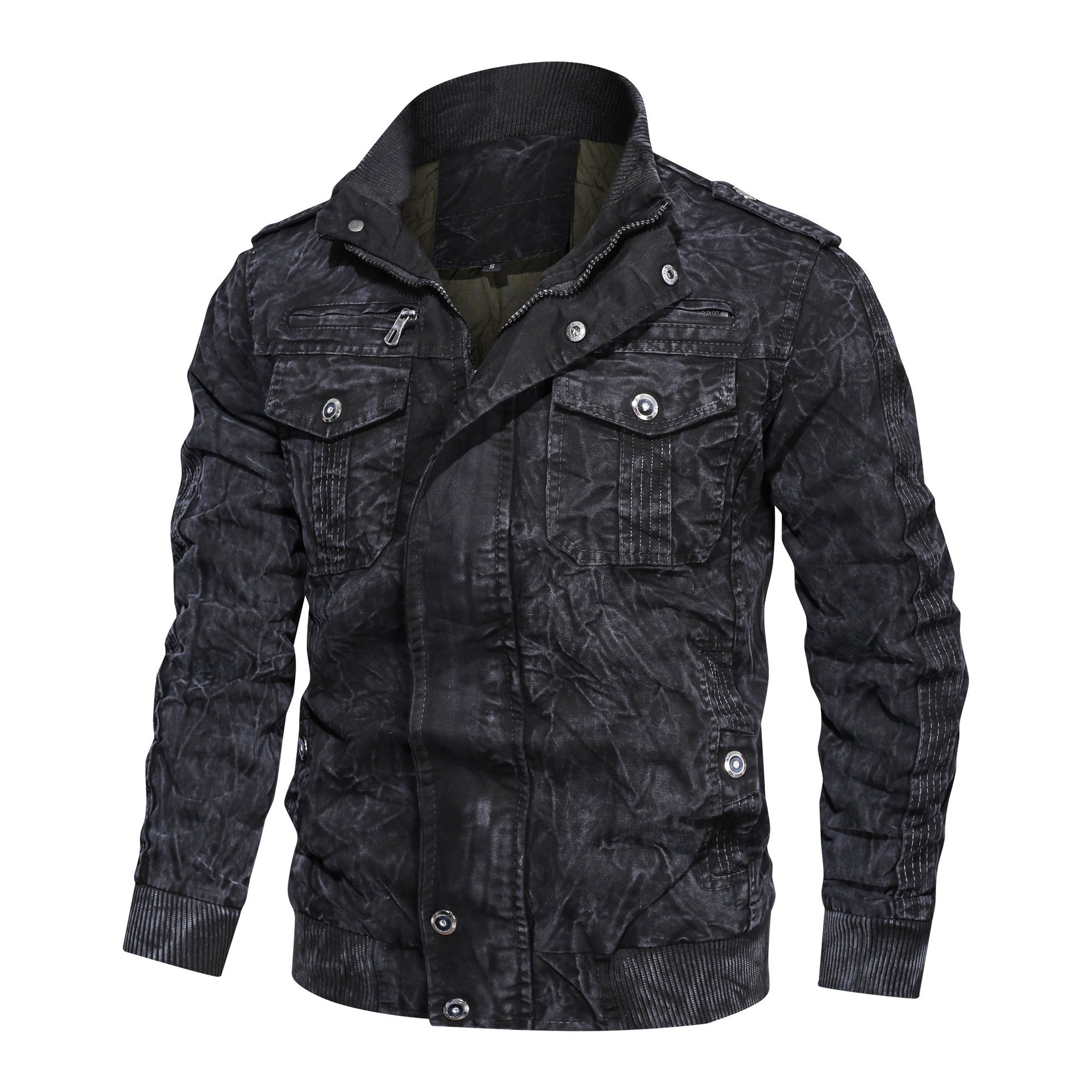 Leder Bikerjacke Herren Lässig Schwarz - BerlinGlamour