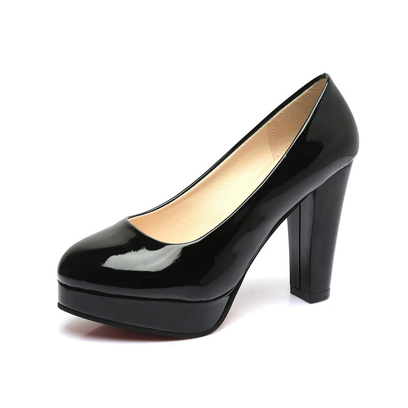 Damen Pumps High Heel Blockabsatz Elegante Schuhe - BerlinGlamour