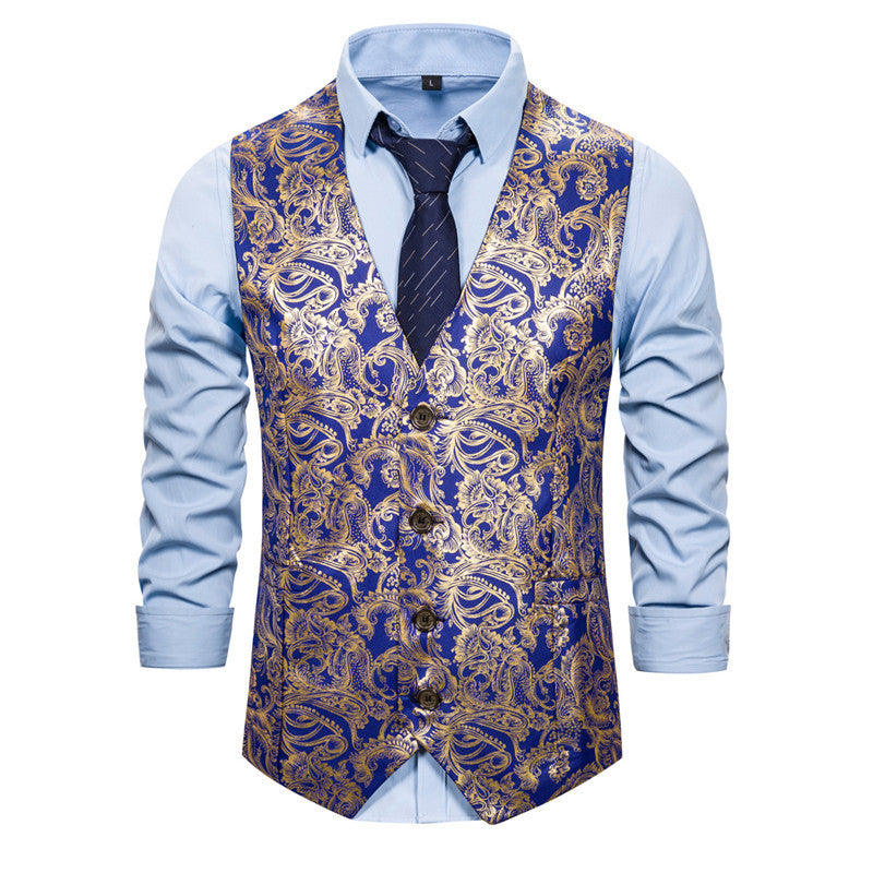 Herren Weste Elegant Brokat Luxus Design