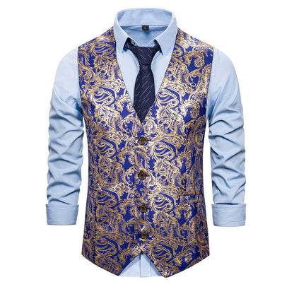 Herren Weste Elegant Brokat Luxus Design