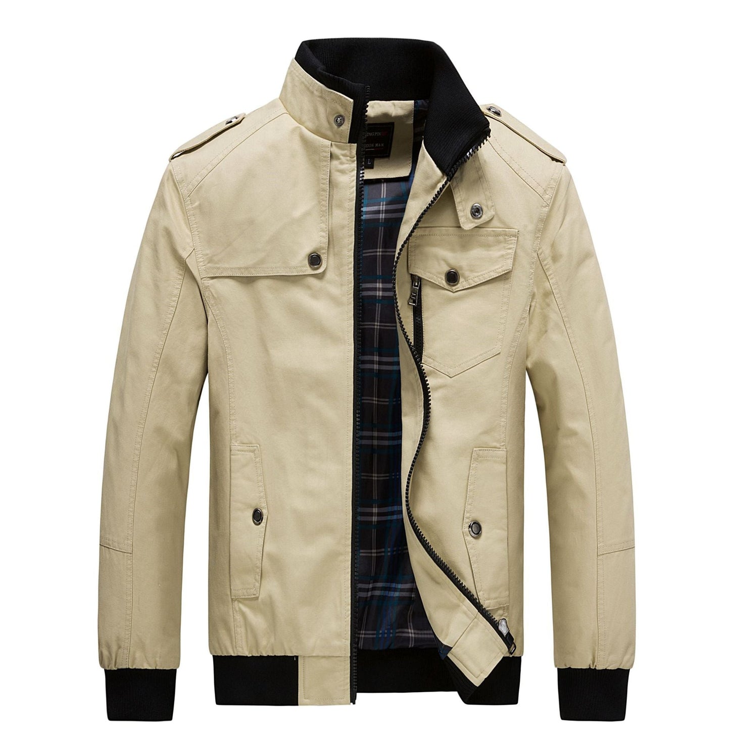 Herren Utility-Jacke Modern mit Viel Taschen