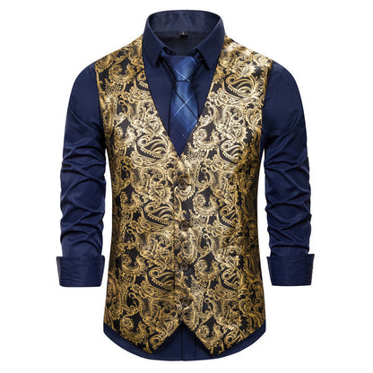 Herren Weste Elegant Brokat Luxus Design