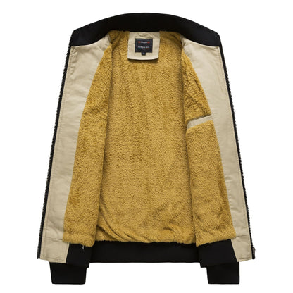Herren Übergangsjacke Gefüttert mit Taschen Modern