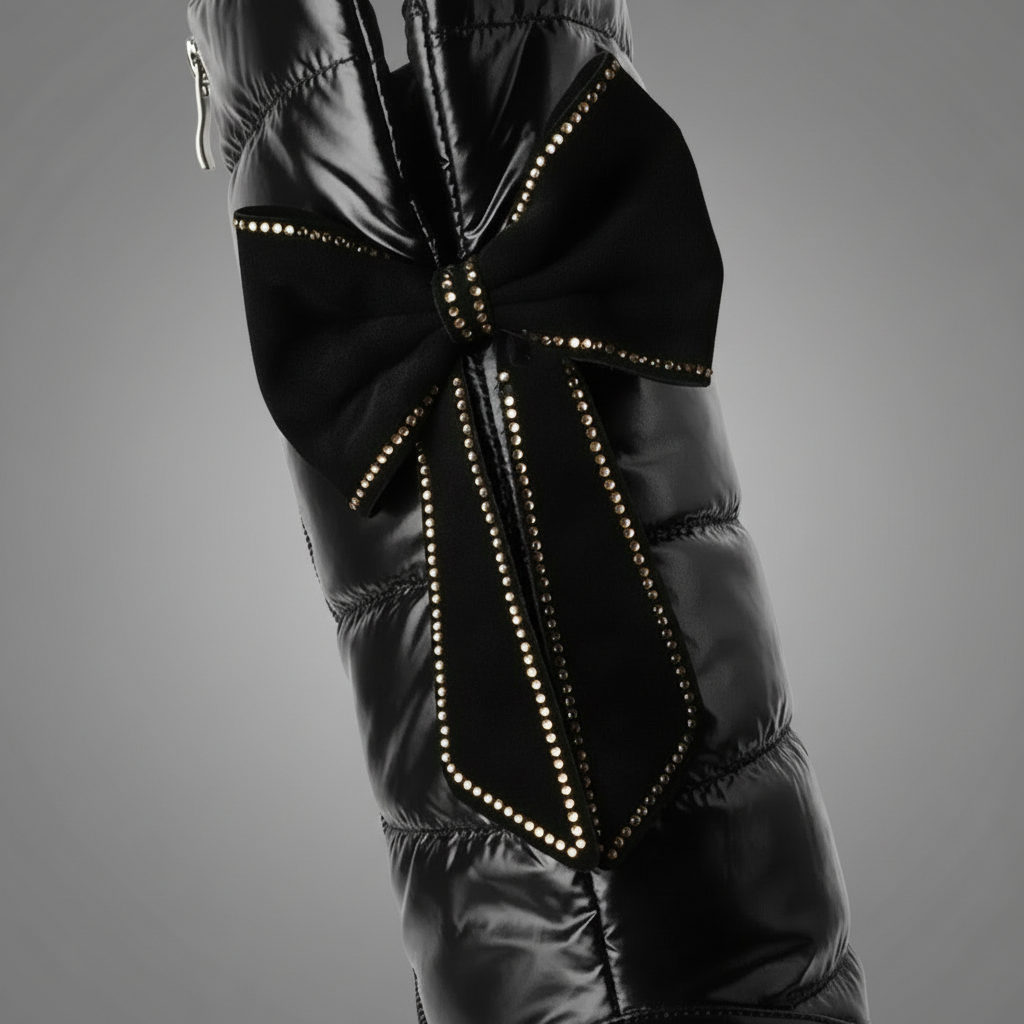 Damen Winterstiefel Gefüttert Warm Overknee Stiefel mit Schleife