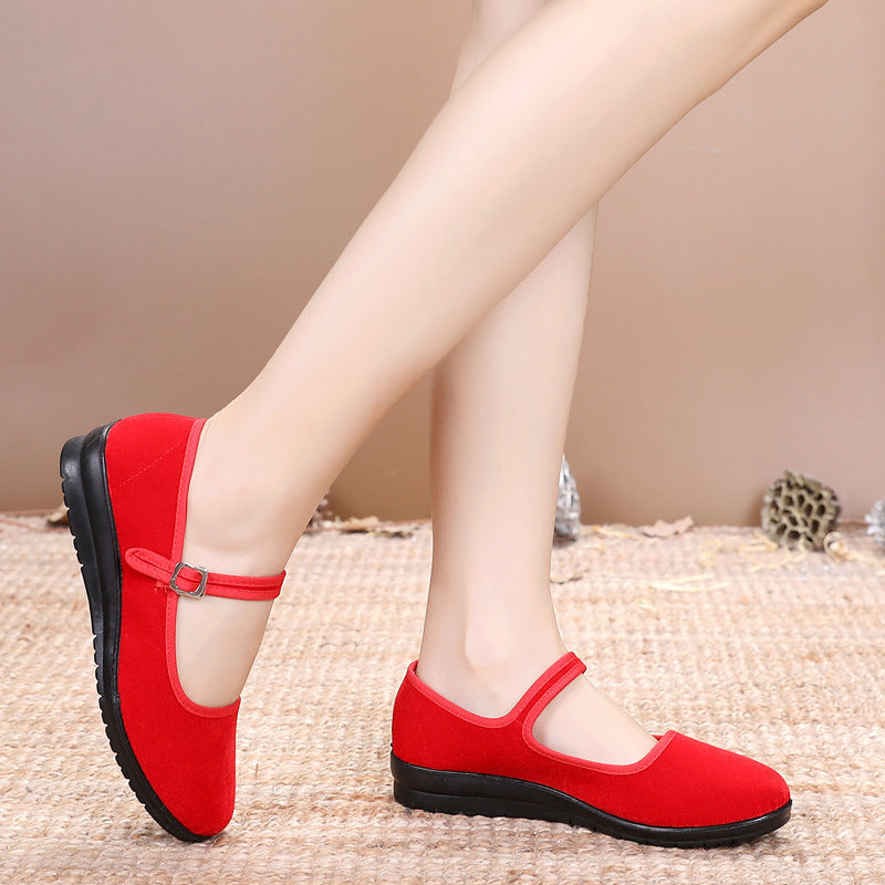 Damen Schuhe Bequem Mary Jane mit verstellbarem Riemen