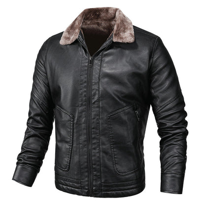 Lederjacke Herren Elegante Lederjacke Weiches Futter