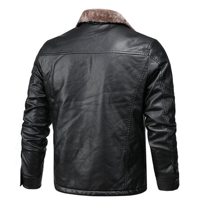 Lederjacke Herren Elegante Lederjacke Weiches Futter