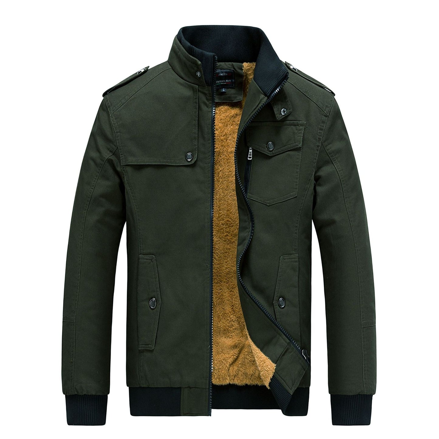 Herren Übergangsjacke Gefüttert mit Taschen Modern