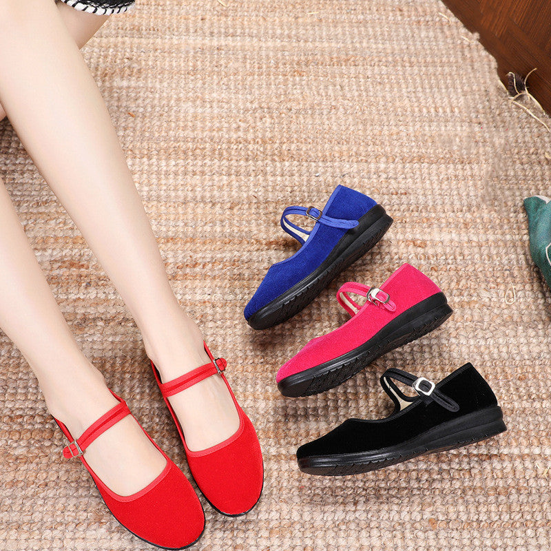 Damen Schuhe Bequem Mary Jane mit verstellbarem Riemen - BerlinGlamour