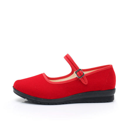 Damen Schuhe Bequem Mary Jane mit verstellbarem Riemen