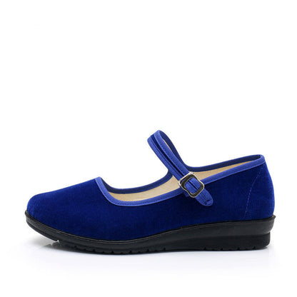 Damen Schuhe Bequem Mary Jane mit verstellbarem Riemen