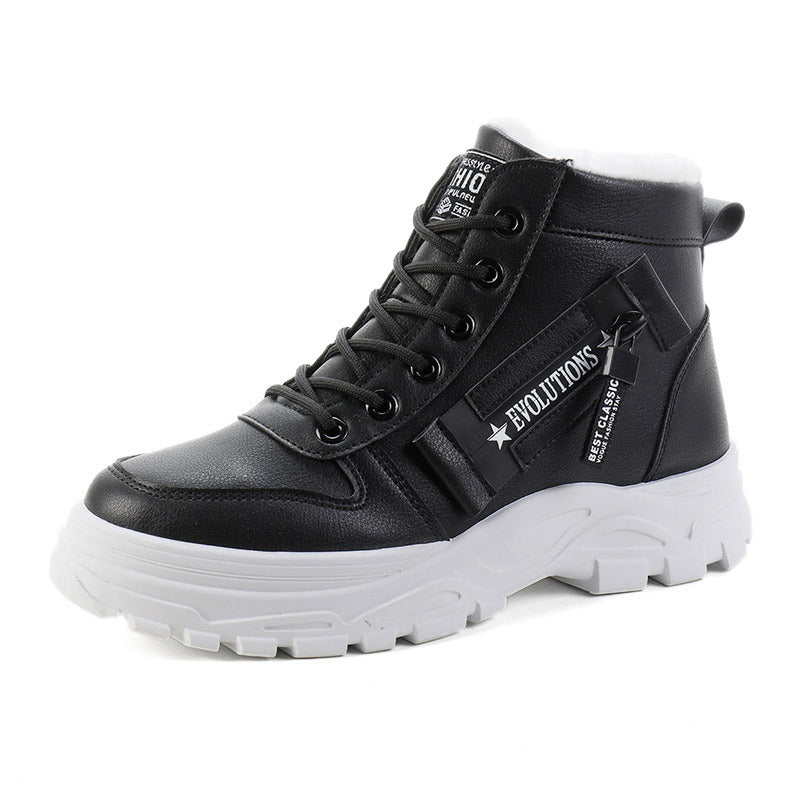 Damen Winterstiefel Warm Kuschelig Schnürsenkel