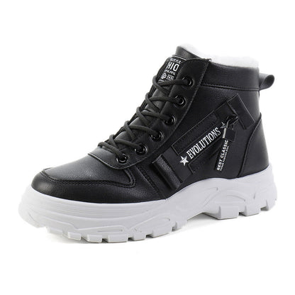 Damen Winterstiefel Warm Kuschelig Schnürsenkel