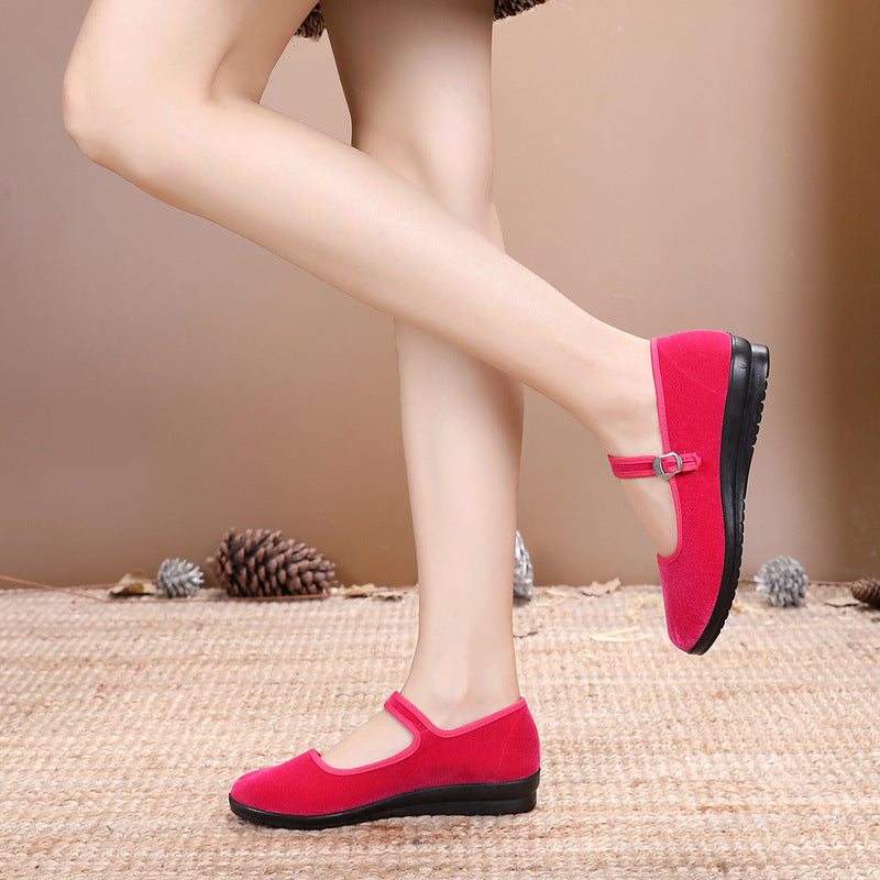 Damen Schuhe Bequem Mary Jane mit verstellbarem Riemen