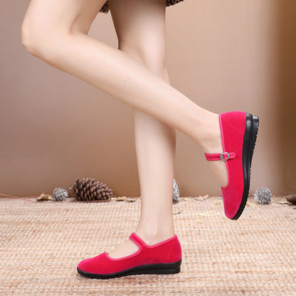 Damen Schuhe Bequem Mary Jane mit verstellbarem Riemen