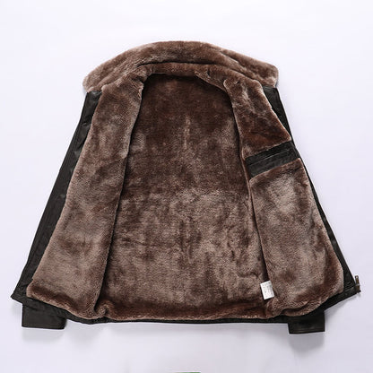 Lederjacke Herren Elegante Lederjacke Weiches Futter
