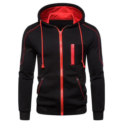 Herren Kapuzenjacke Sportlich Atmungsaktiv mit Taschen
