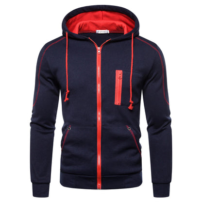 Herren Kapuzenjacke Sportlich Atmungsaktiv mit Taschen