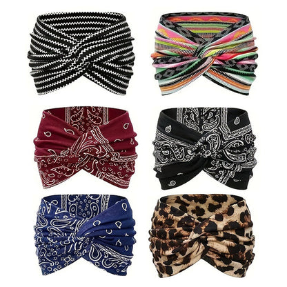 Haarband Breit Batik Vintage Stil