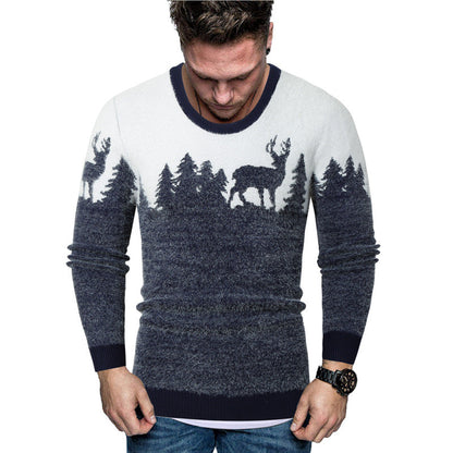 Herren Pullover Warm Tiermotiv Kreativ Berlin Style