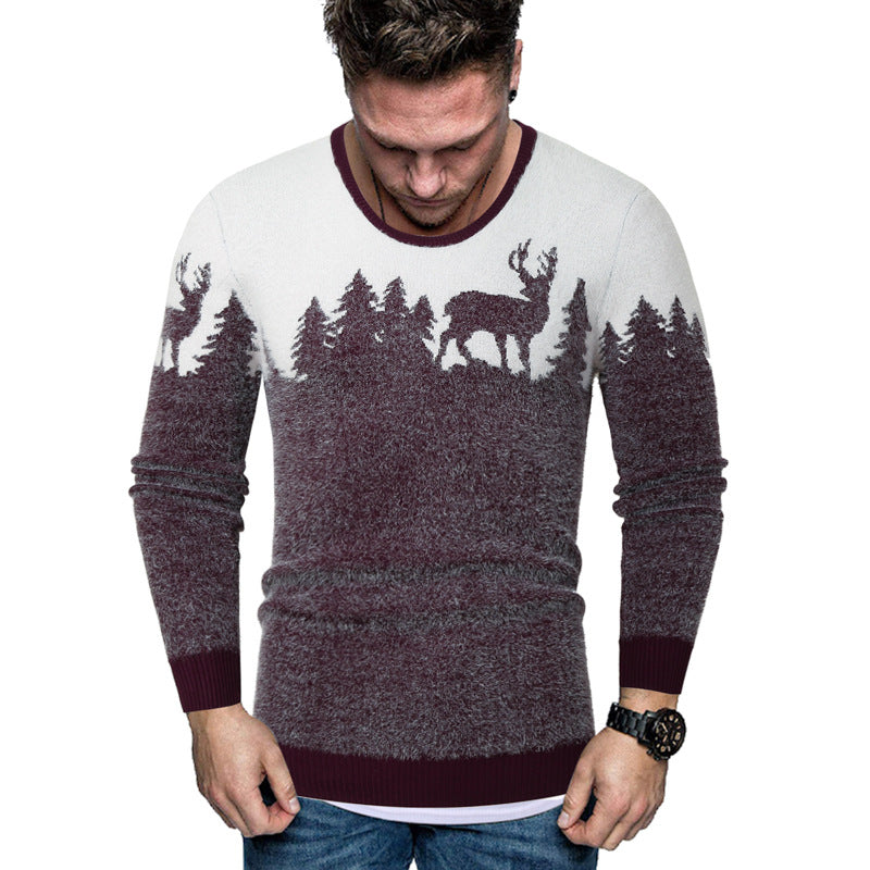 Herren Pullover Warm Tiermotiv Kreativ Berlin Style