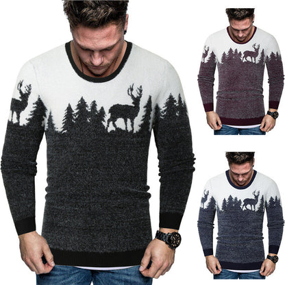Herren Pullover Warm Tiermotiv Kreativ Berlin Style