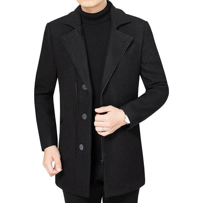 Herren Mantel Elegent Moderner Wintermantel Berlin Style