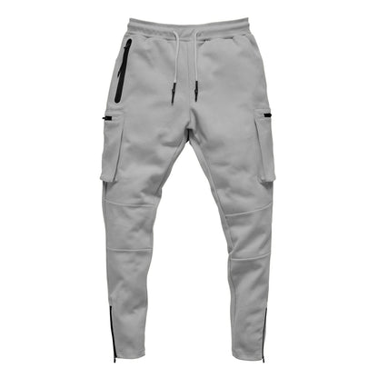 Herren Jogginghose Slim Fit mit Reißverschlusstaschen Elastic