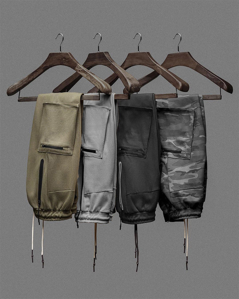 Herren Jogginghose Slim Fit mit Reißverschlusstaschen Elastic