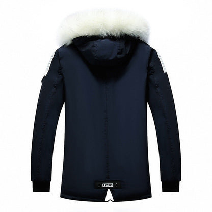 Herren Winterjacke Parka mit abnehmbarem Fellkragen