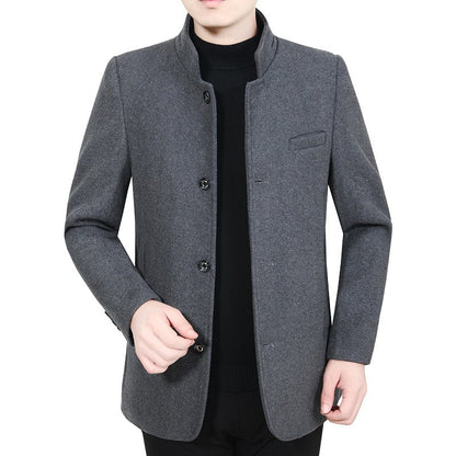 Herren Winterjacke Gedämmte Outdoorjacke Schwarz