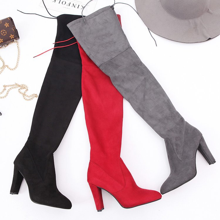 Stilettostiefel Damen Hoch Overknee Schnürstiefel Elegant - BerlinGlamour
