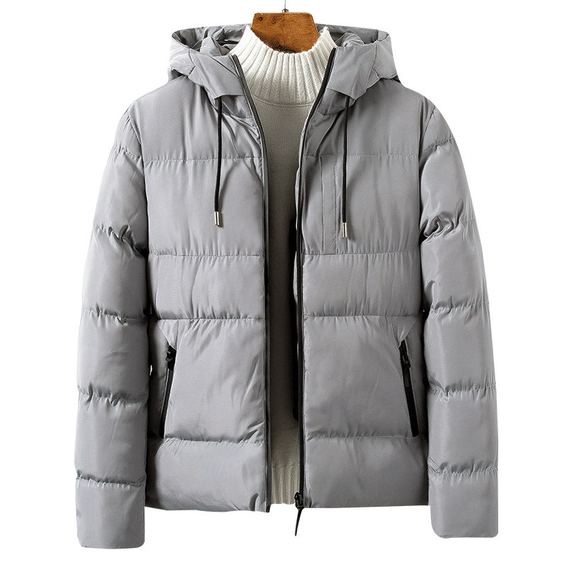 Herren Steppjacke Übergangsjacke mit Taschen und verstellbarer Kapuze