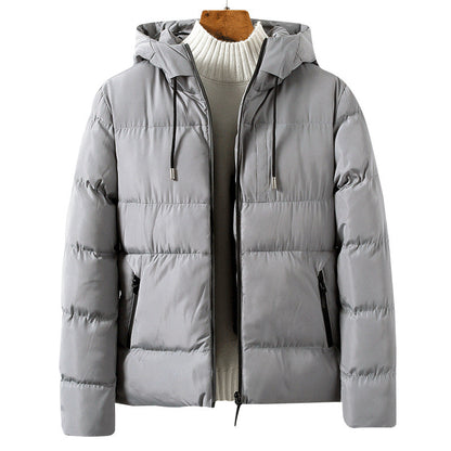 Herren Steppjacke Übergangsjacke mit Taschen und verstellbarer Kapuze
